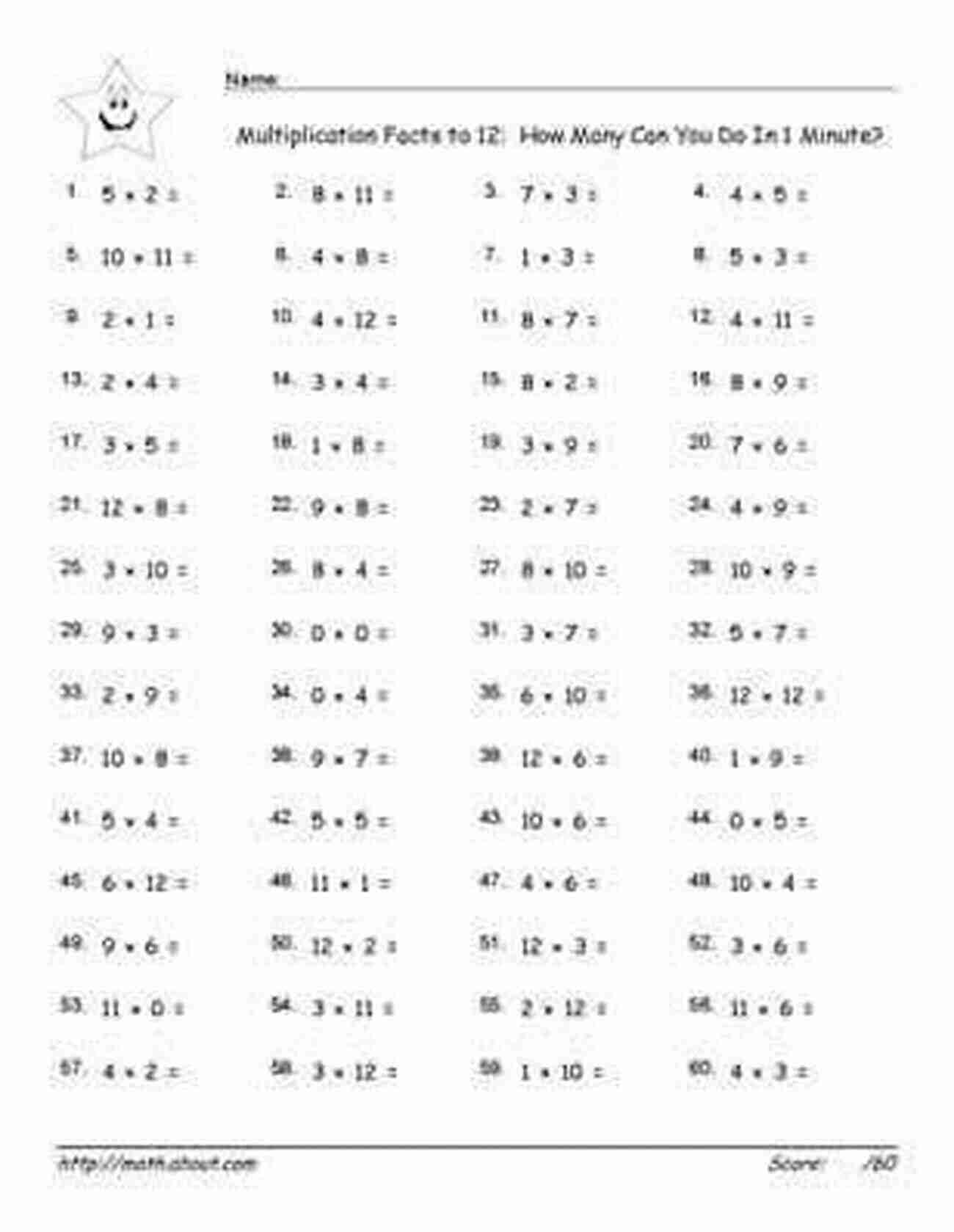 120 Everyday Short Math Tests Multiplication 120 Everyday Short Math Tests: Multiplication