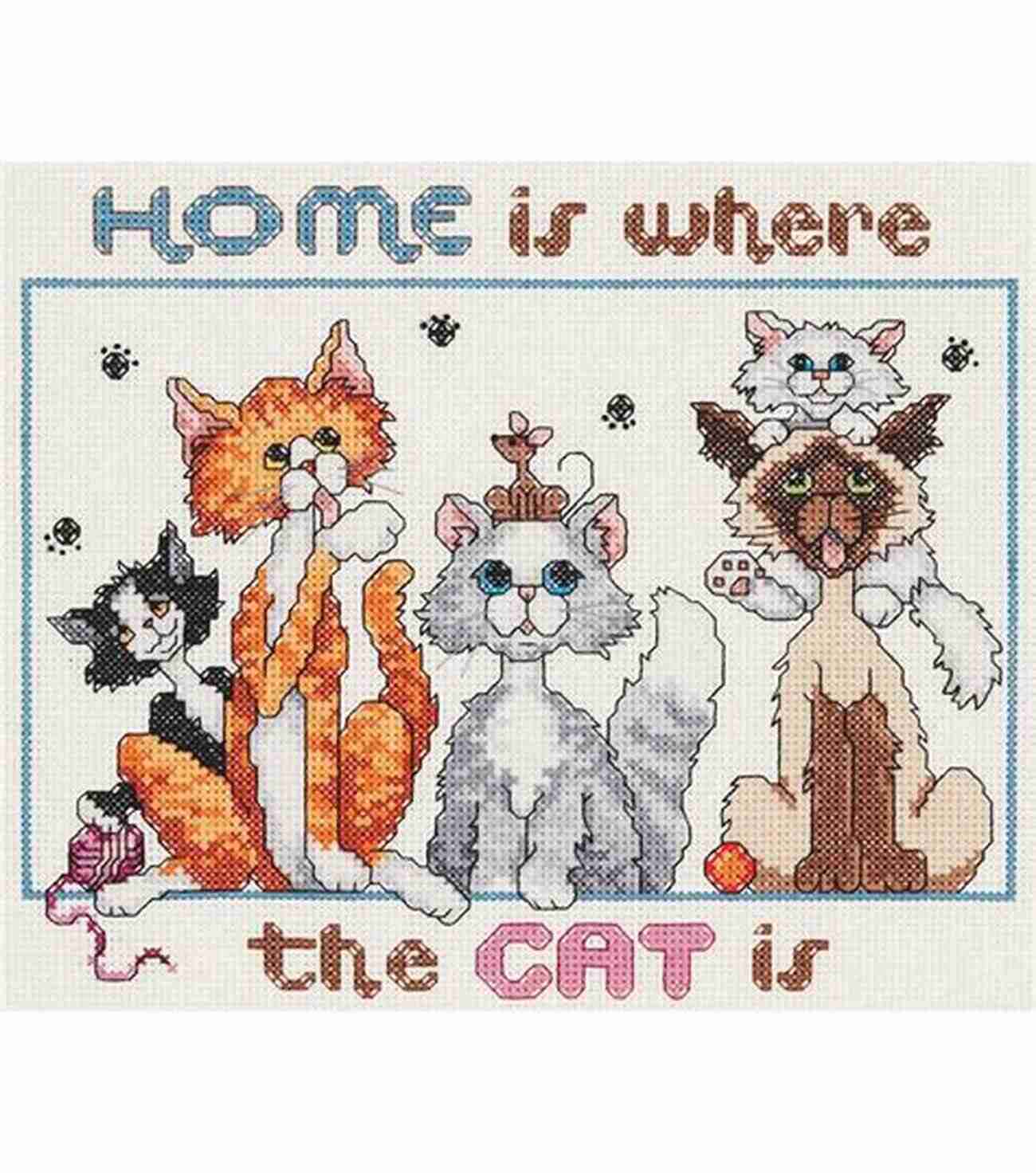 51 Beautiful Counted Cross Stitch Patterns Featuring Adorable Cats Counted Cross Stitch Patterns: Cat Cross Stitch Patterns 51