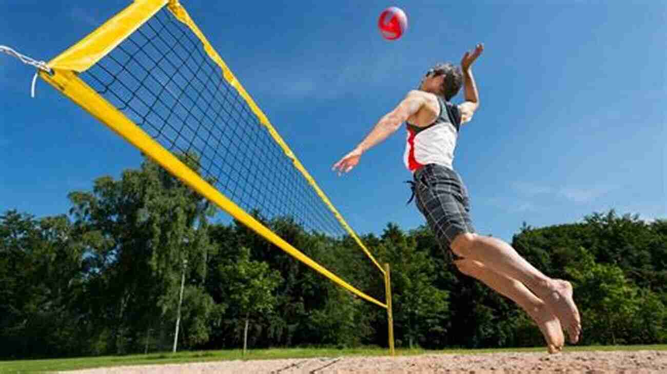 A Group Of Intense Volleyball Players Spiking The Ball With Precision Volleyball In 5 Words: Sports