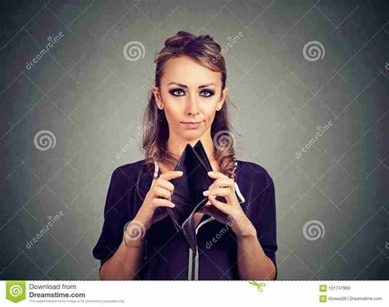 A Young Woman Holding An Empty Wallet, Representing The Good Girl Gone Broke The Broke Diaries: The Completely True And Hilarious Misadventures Of A Good Girl Gone Broke