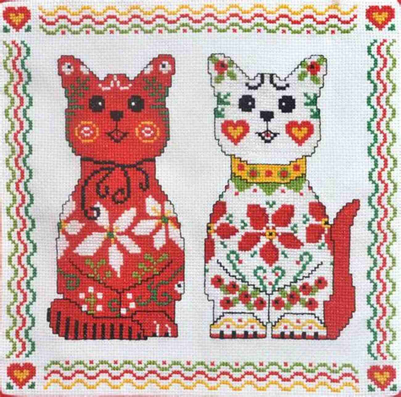 Counted Cross Stitch Pattern Of An Elegant Feline Counted Cross Stitch Patterns: Cat Cross Stitch Patterns 51