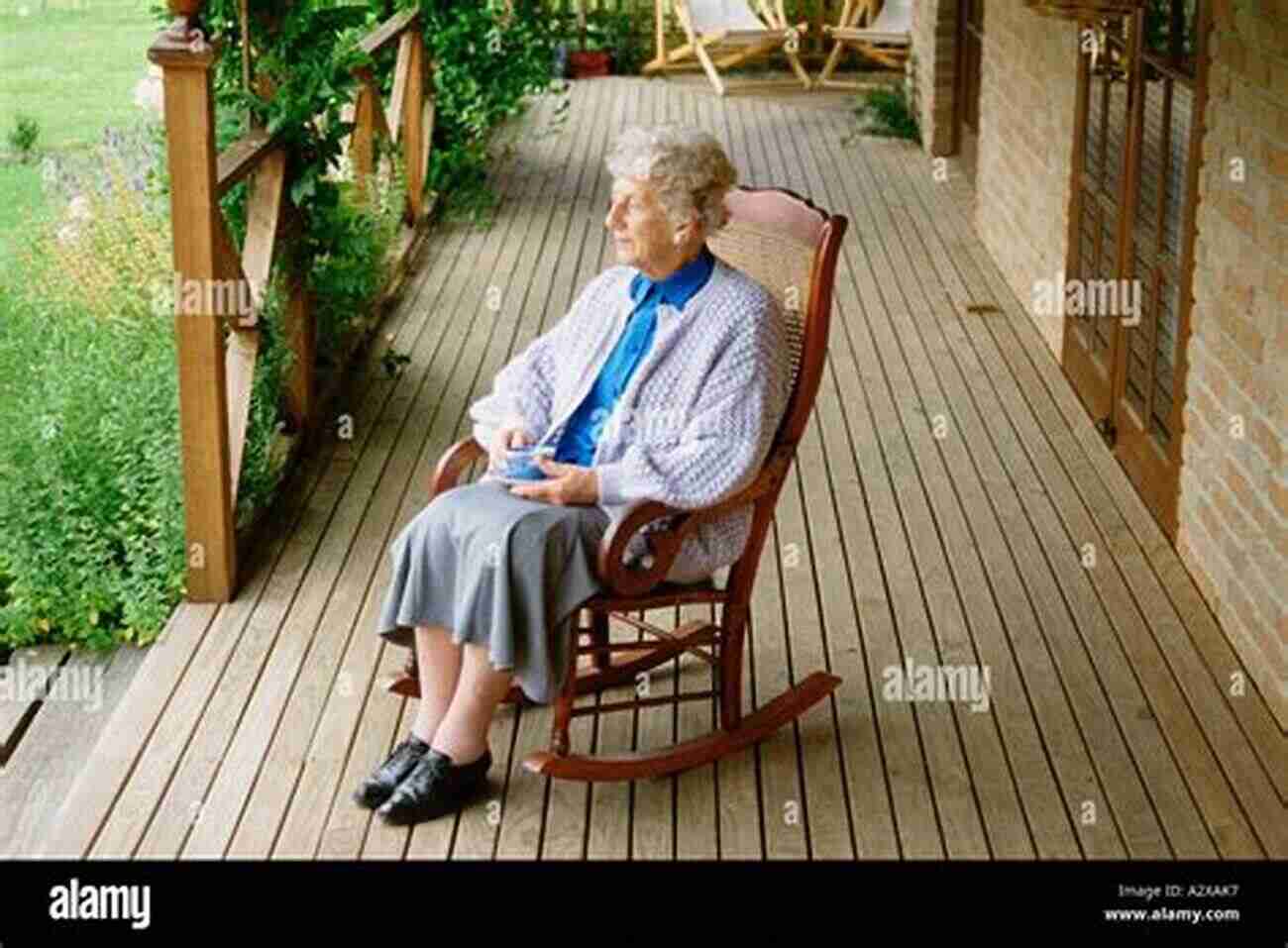 Elderly Woman Sitting In A Rocking Chair, Eagerly Waiting For The Weekend Maw Maw Is It Friday?