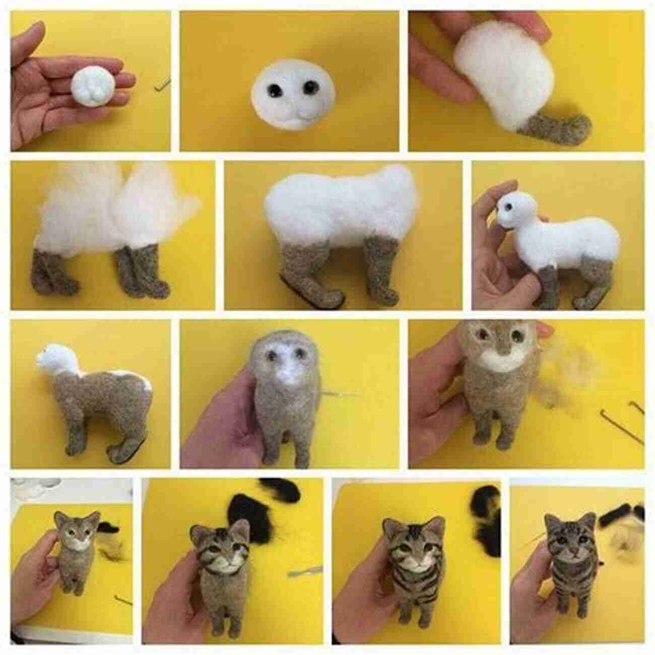 Felting Process Little Felted Animals: How To Make A Needle Felting Animal A Step By Step Guide