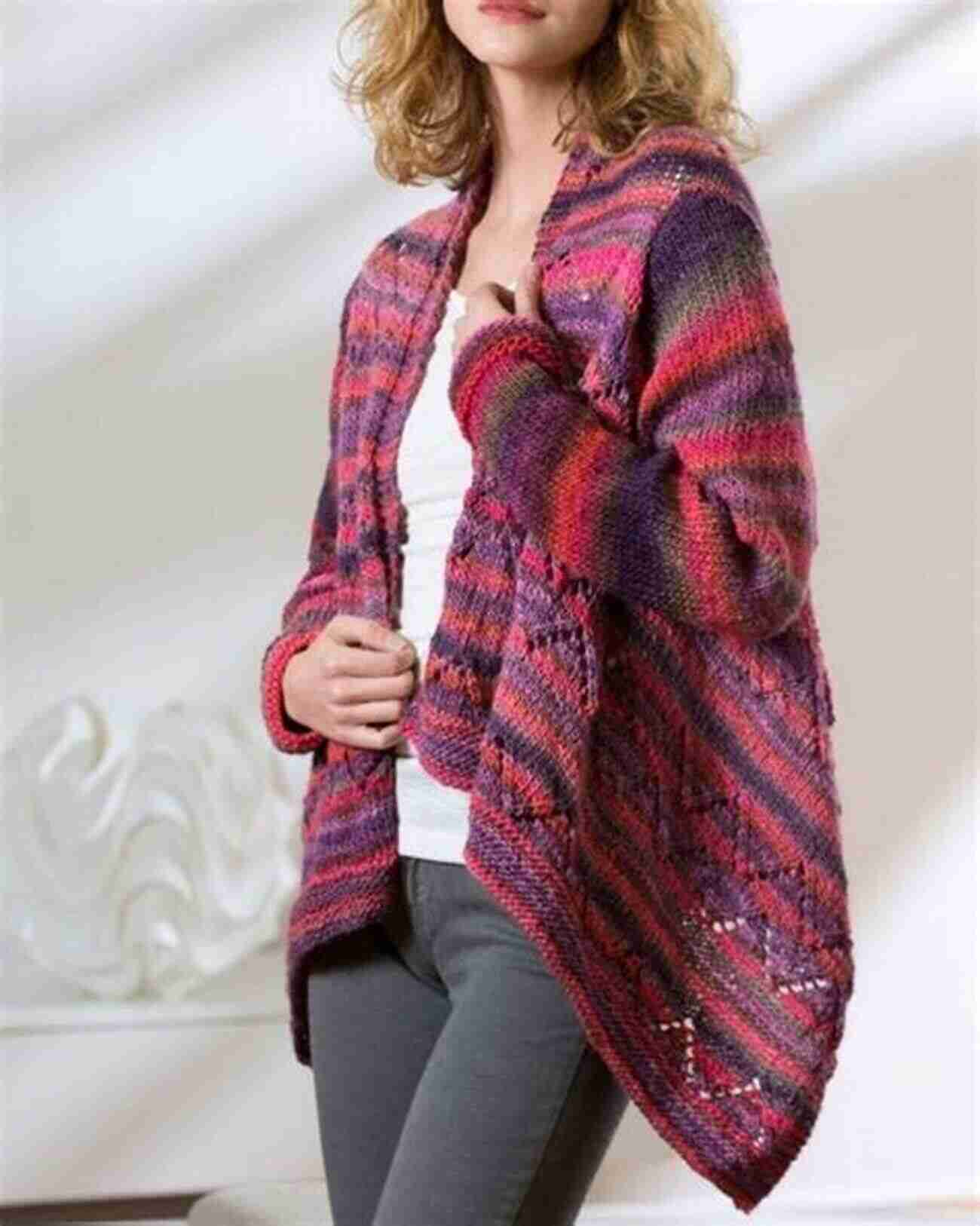 Free Knitting Modern Pattern Elegant Drape Front Sweater Free Knitting Modern Patterns E For Women: A Contemporary Beautiful Poncho For Beginners Knitted With Alpaca Yarn