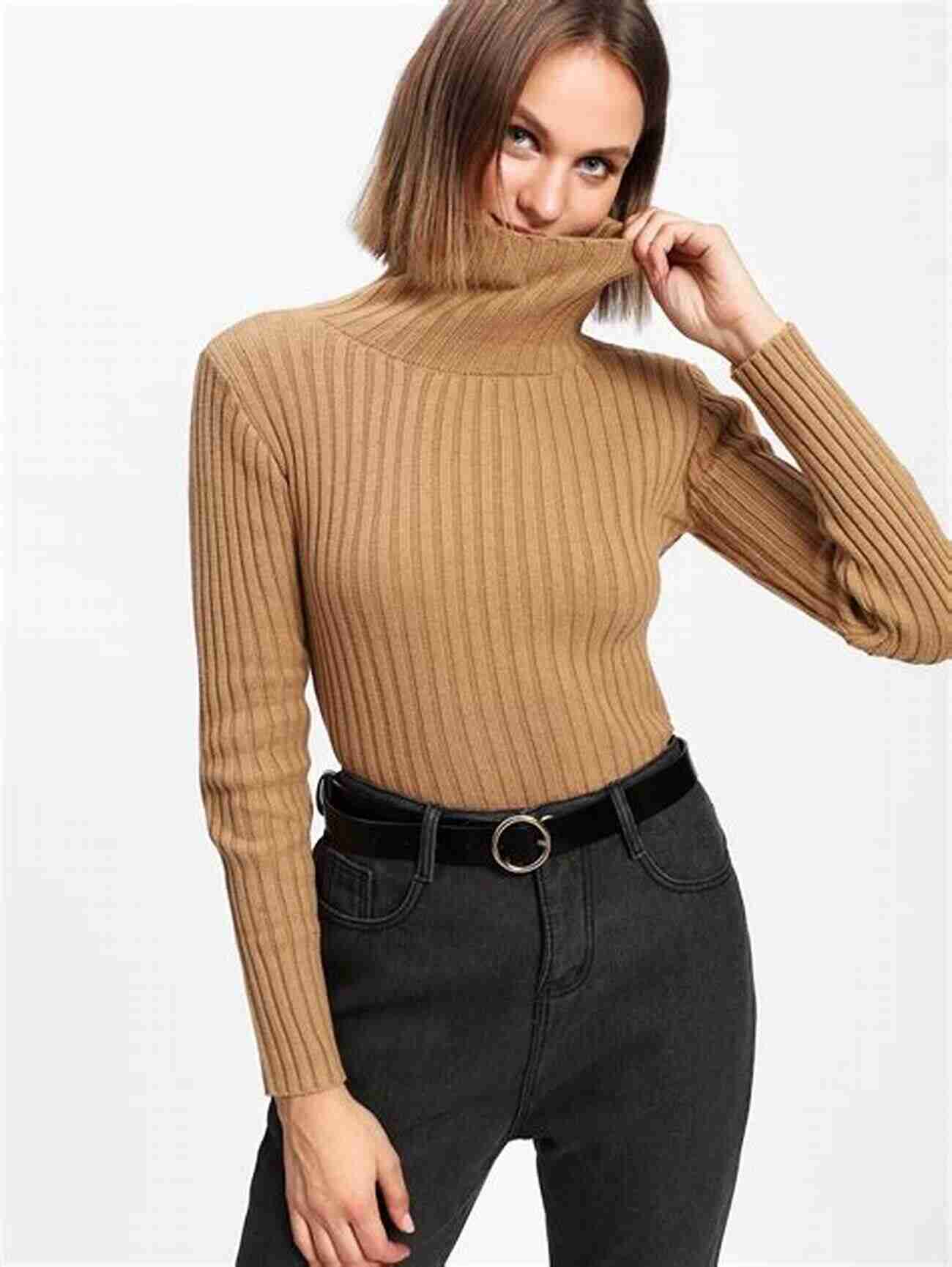 Free Knitting Modern Pattern Stylish Ribbed Turtleneck Free Knitting Modern Patterns E For Women: A Contemporary Beautiful Poncho For Beginners Knitted With Alpaca Yarn