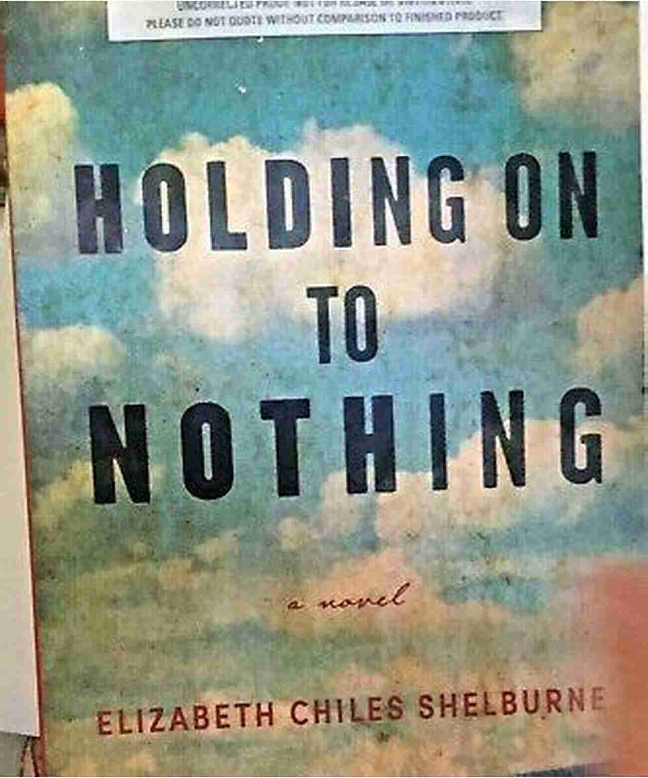 Holding On To Nothing Elizabeth Chiles Shelburne Book Cover Holding On To Nothing Elizabeth Chiles Shelburne