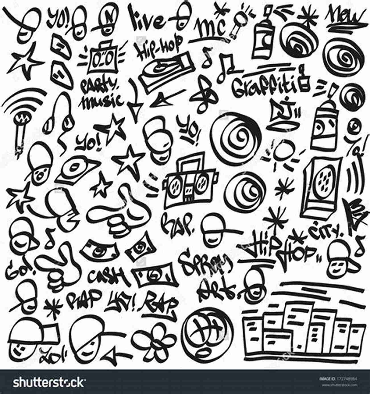 Illustration Depicting A Graffiti Wall With Various Hip Hop Symbols And Artists Lift Every Voice: The History Of African American Music (The African American History Series)