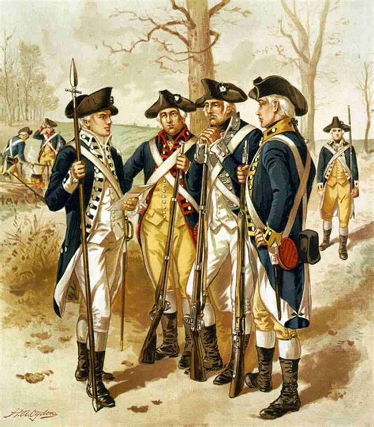 Illustration Depicting Soldiers From The American Revolutionary War The 24th Regiment Of Foot: From The War Of Spanish Succession To The Zulu War (Illustrated)