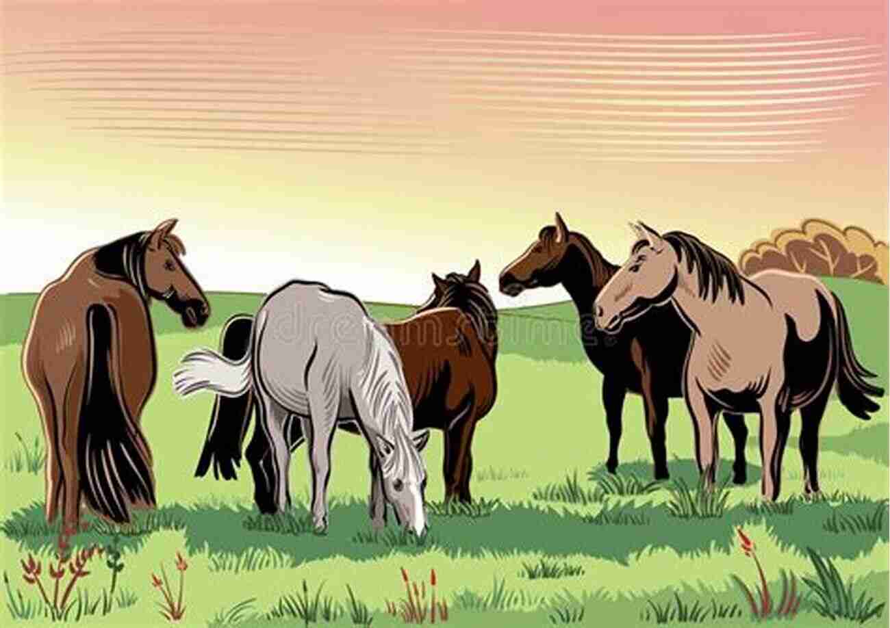 Illustration Of A Horse Grazing Peacefully In A Field Going Steady: More Relationship Advice From Your Horse