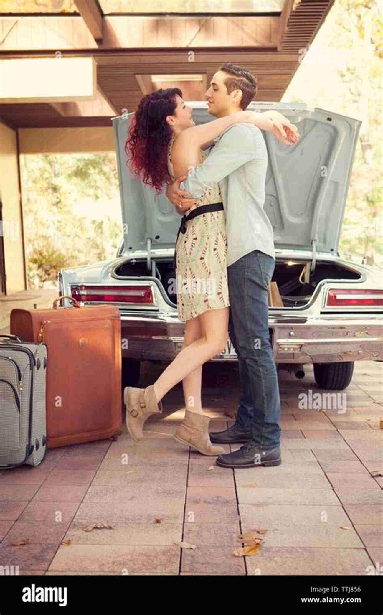 Image Of A Couple Embracing While Standing Next To A Car On A Scenic Road Lost In Michigan Volume 3: History And Travel Stories From An Endless Road Trip