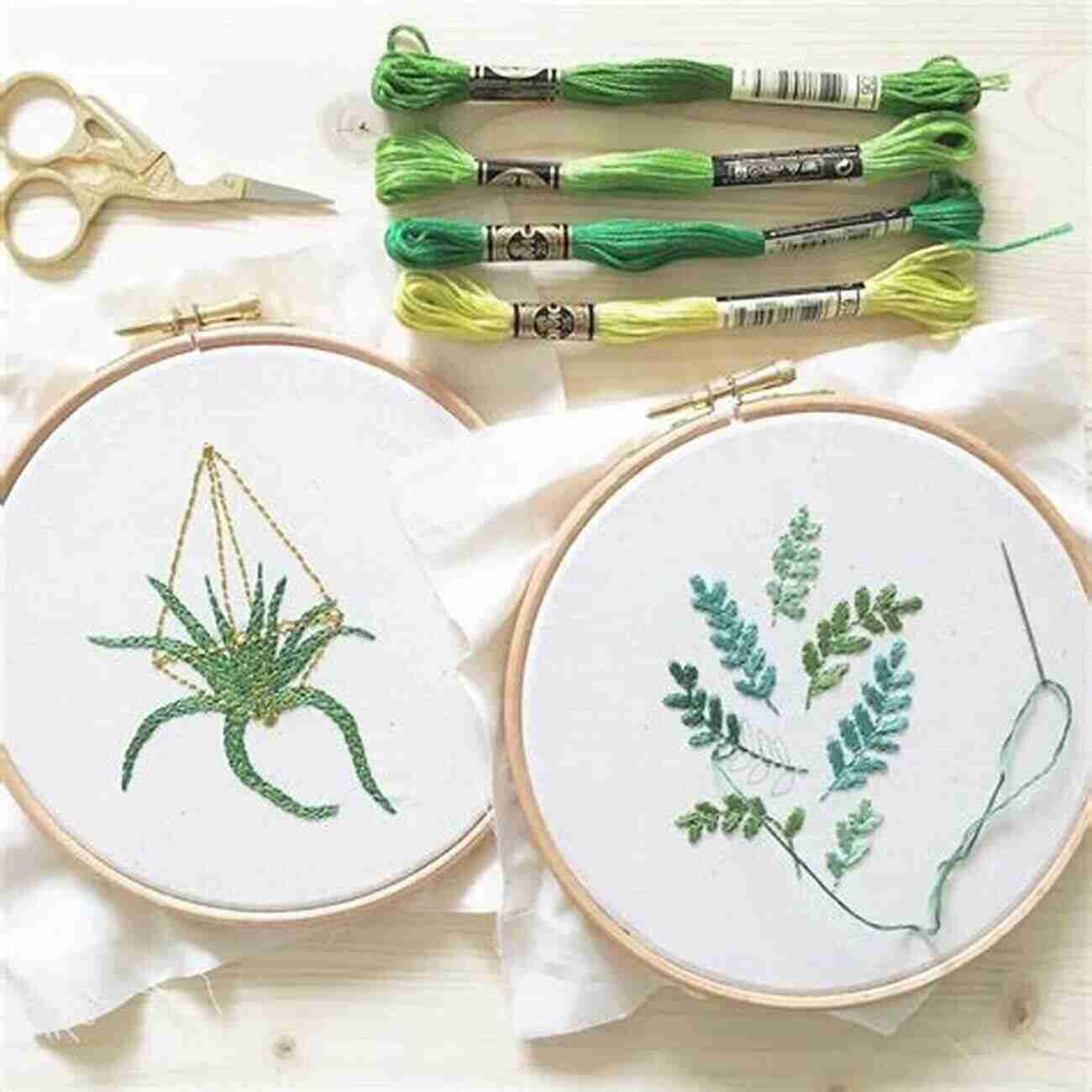 Leafy Greenery Botanical Embroidery Designs Botanical Embroidery: 25 Designs To Mix Match: 4 Elegant Projects