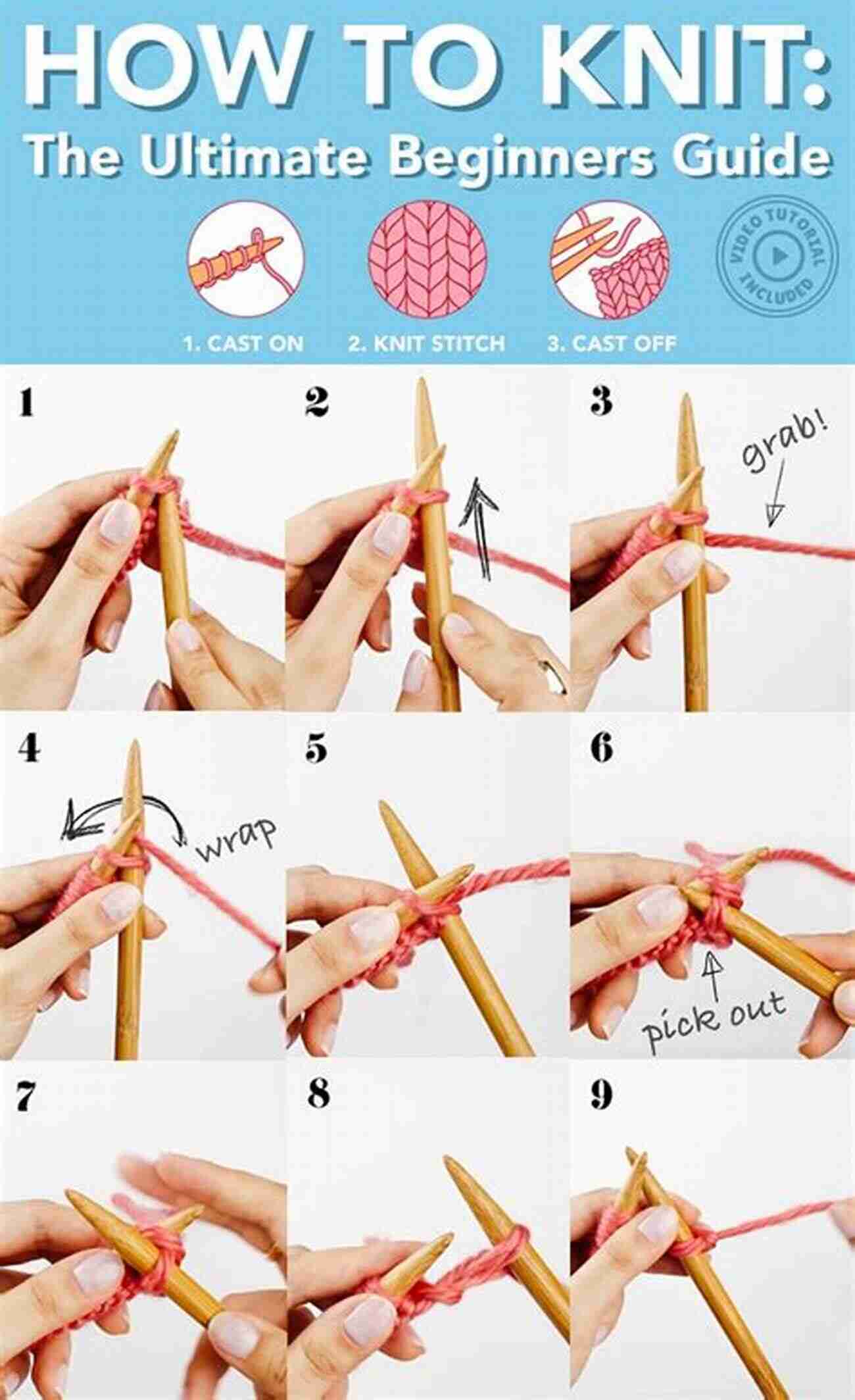 Learn Knitting Stitches For Beginners KNITTING FOR BEGINNERS: How To Master The Art Of Knitting And Become And Expert In Just A Few Weeks Discover Beautiful Patterns For Your Creations And Create Amazing Projects And Stitches