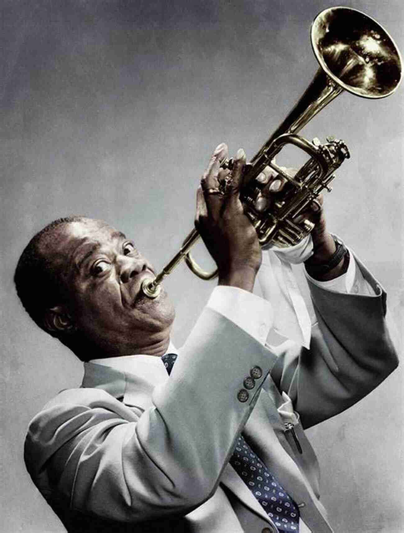 Louis Armstrong Playing Trumpet On Stage What A Wonderful World Bob Thiele