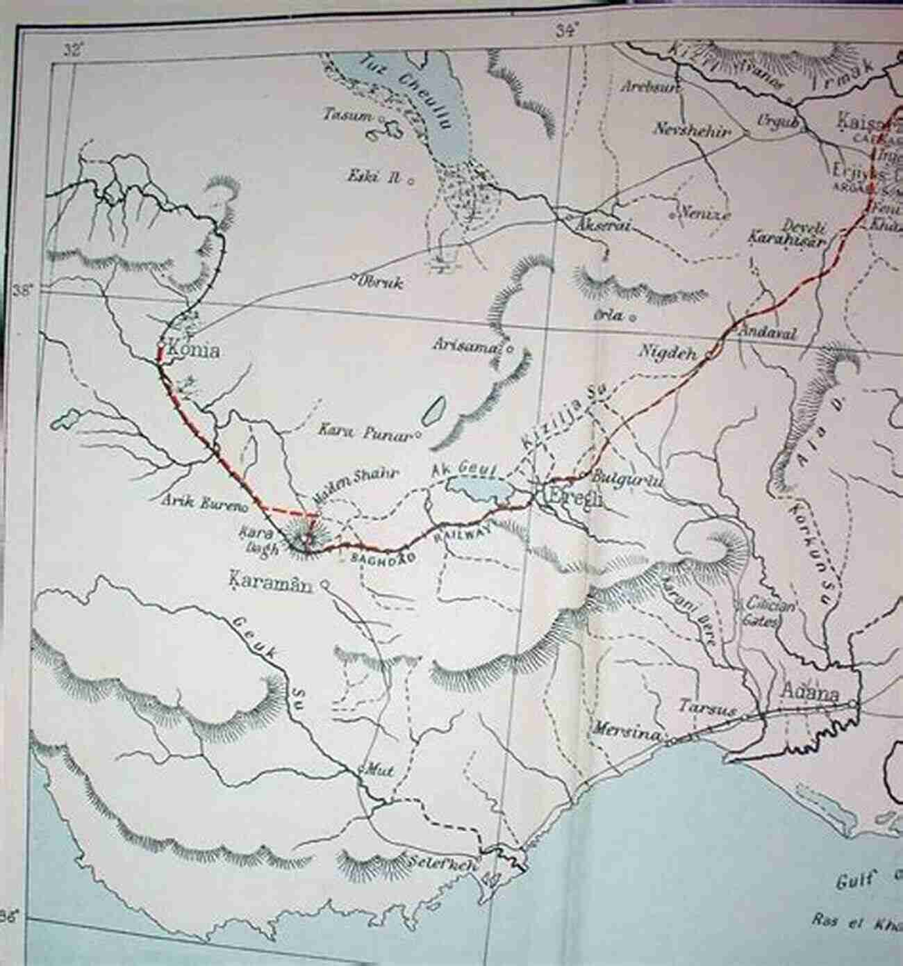 Map Of Gertrude Bell's Travels In The Middle East In Search Of Kings And Conquerors: Gertrude Bell And The Archaeology Of The Middle East