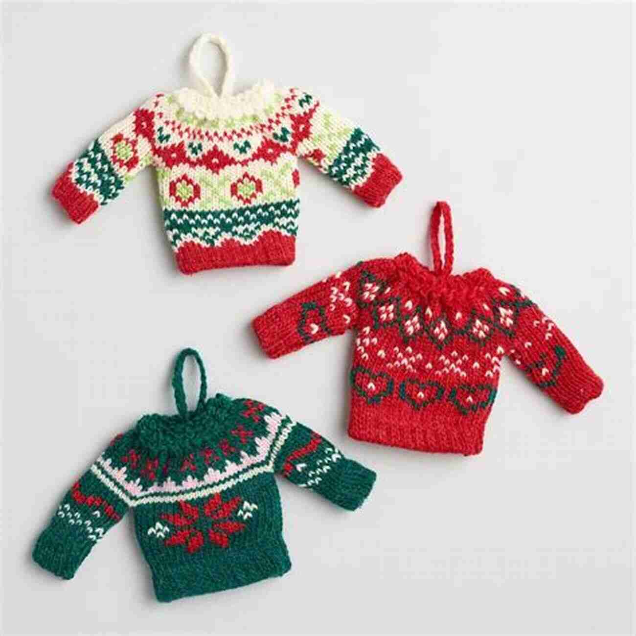 Miniature Christmas Sweater Ornaments 21 Little Christmas Knits Fiona Goble