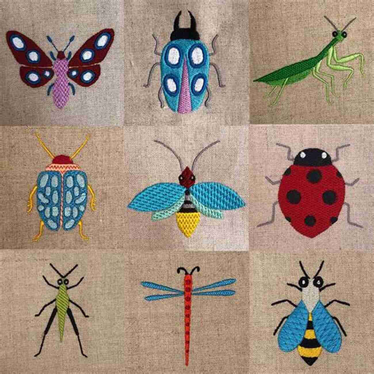 Playful Insect Botanical Embroidery Designs Botanical Embroidery: 25 Designs To Mix Match: 4 Elegant Projects