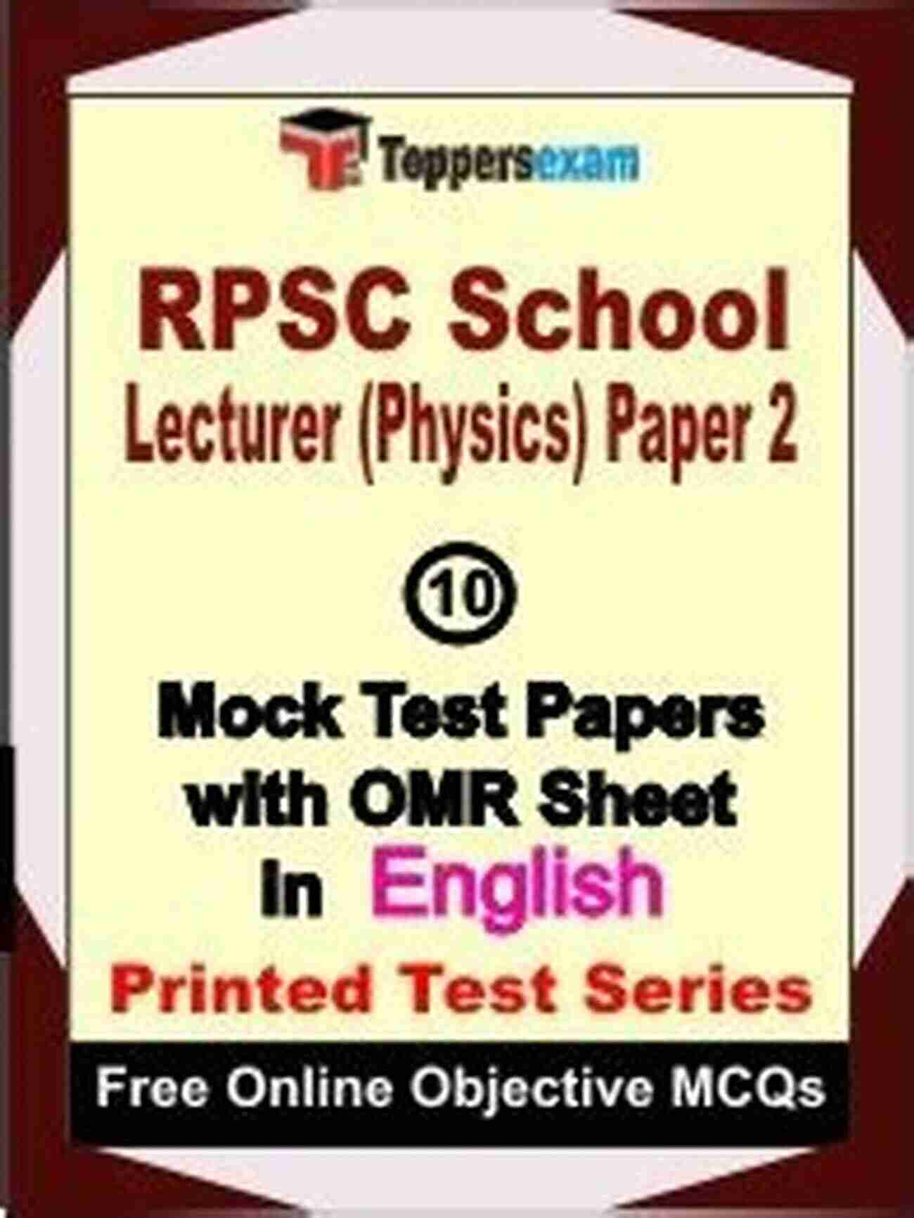 RPSC School Lecturer Grade Paper II 10 Practice Sets RPSC SCHOOL LECTURER (GRADE I) PAPER II 10 PRACTICE SETS