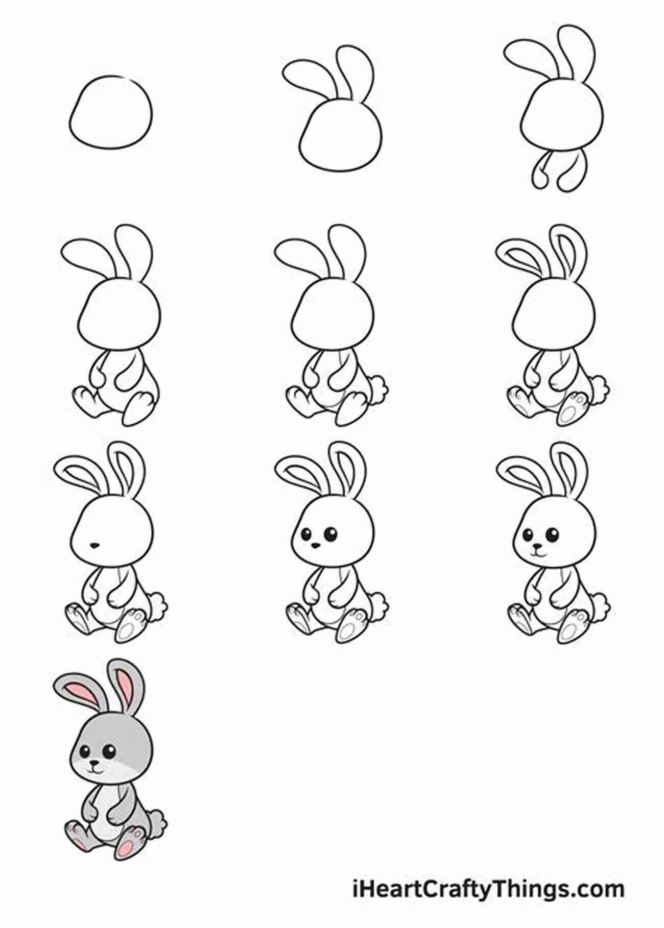 Step 5: Adding Color To The Bunny Anyone Can Draw Bunnies: Easy Step By Step Drawing Tutorial For Kids Teens And Beginners How To Learn To Draw Bunnies 1 (Aspiring Artist S Guide 1 7)