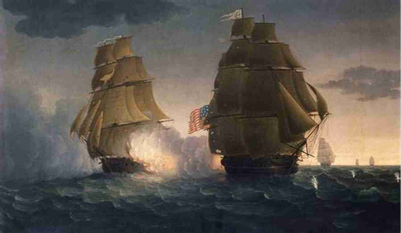 The Fire On The Ocean Naval War Of 1812 Painting Depicting A Fierce Naval Battle During The War The Fire On The Ocean: Naval War Of 1812