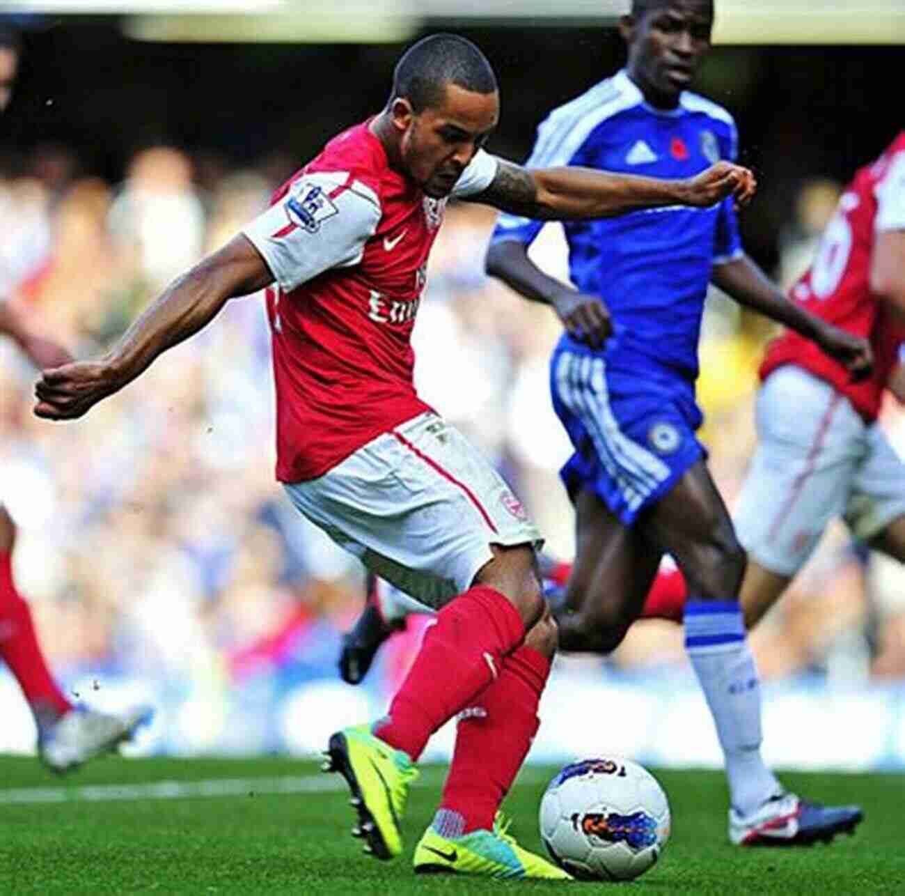 Theo Walcott Celebrating His Hat Trick With His Teammates T J And The Hat Trick (T J (Theo Walcott) 1)