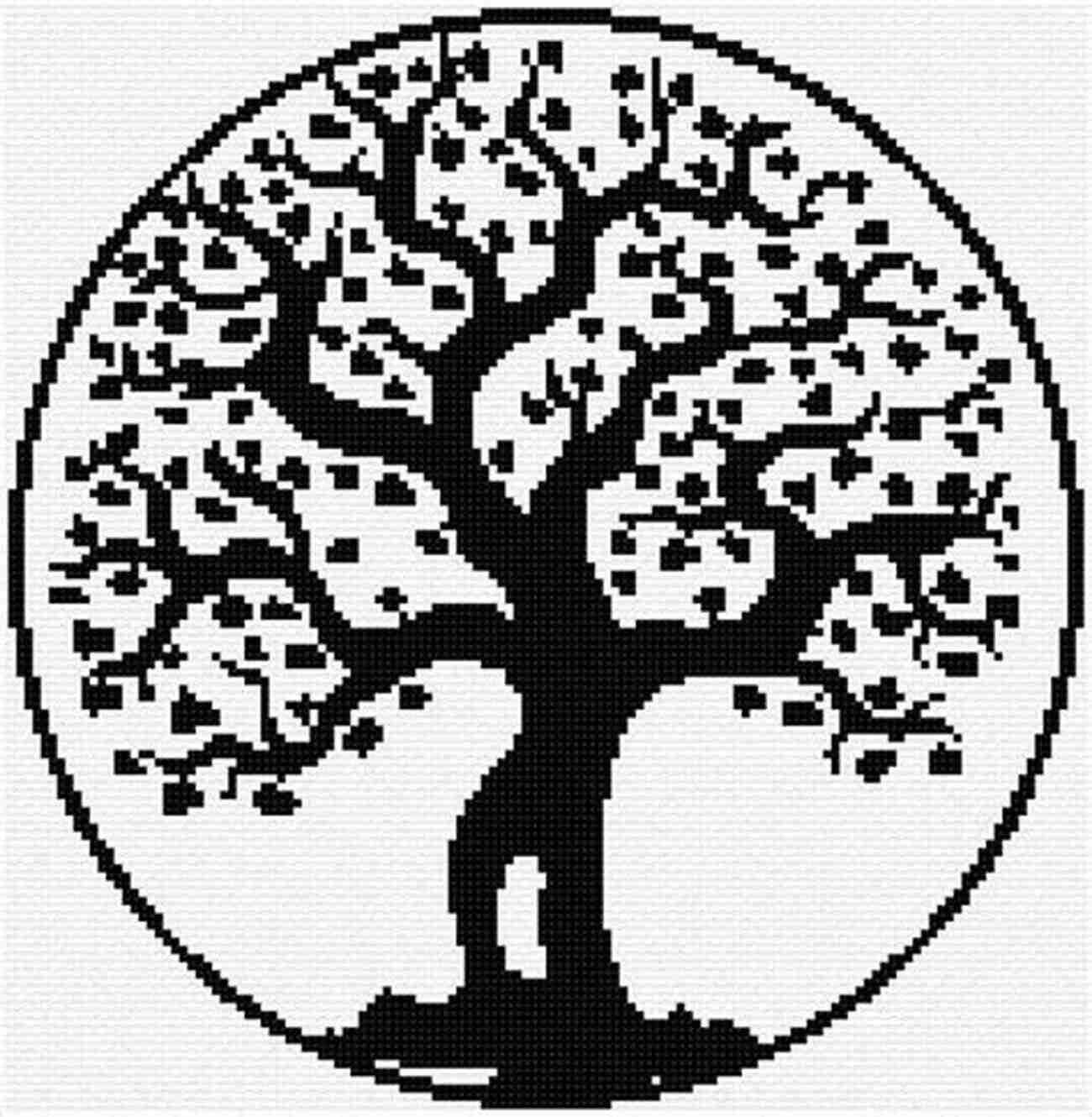 Tree Of Life Cross Stitch Pattern A Mesmerizing Design That Brings Nature's Serenity To Your Needlework Tree Of Life 2 Cross Stitch Pattern