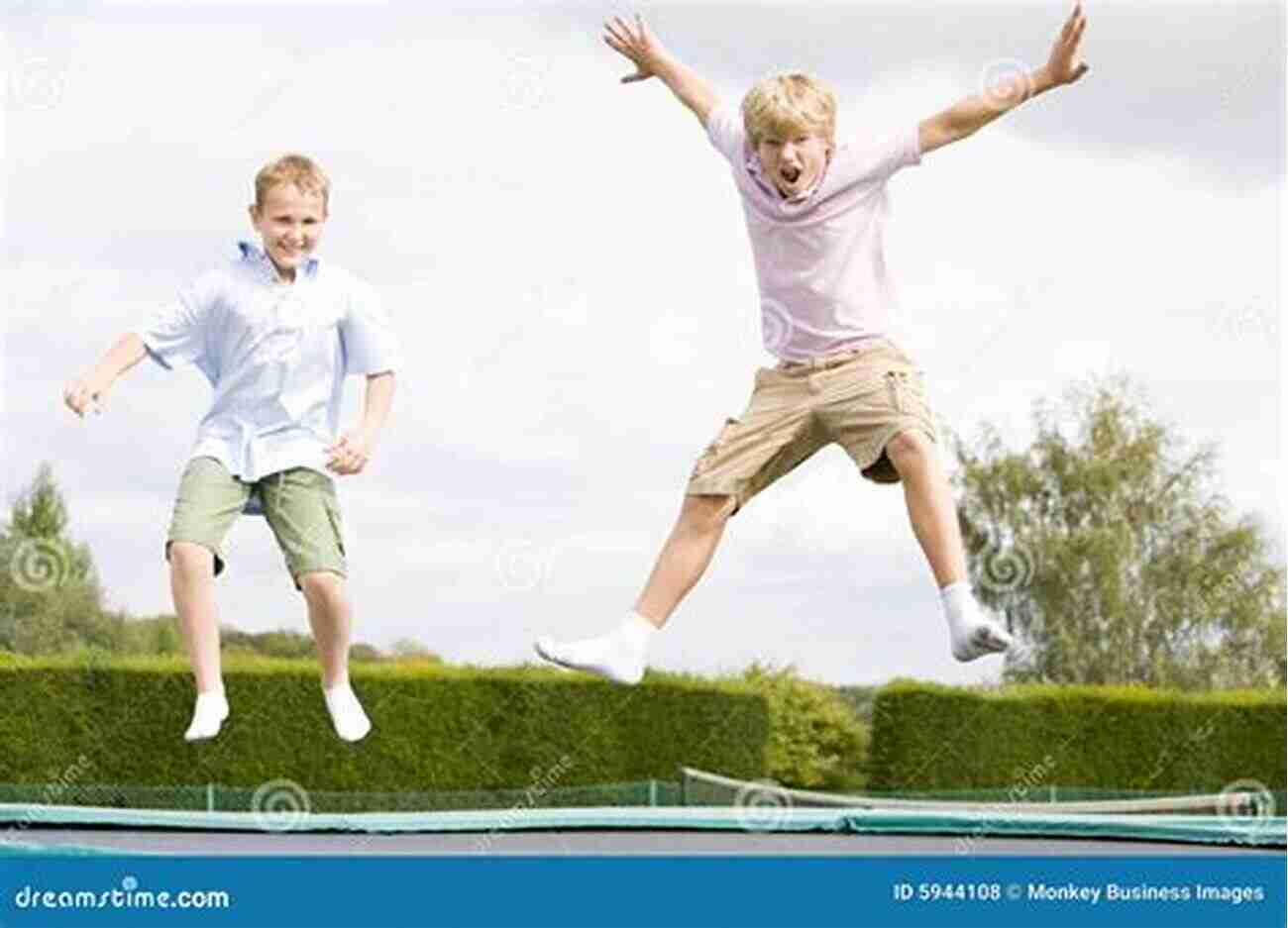 Two Mischievous Boys Jumping On A Trampoline With Huge Smiles These Boys Are Killing Me: Travels And Travails With Sons Who Take Risks