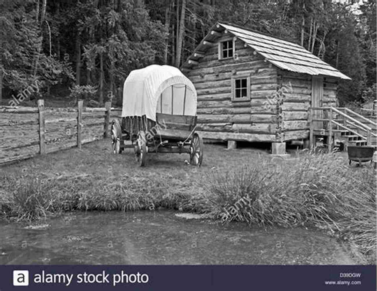 Vintage Ford Station Wagon Parked Outside A Picturesque Cabin In The Woods Ford Treasury Of Station Wagon Living ( 1957 58 )