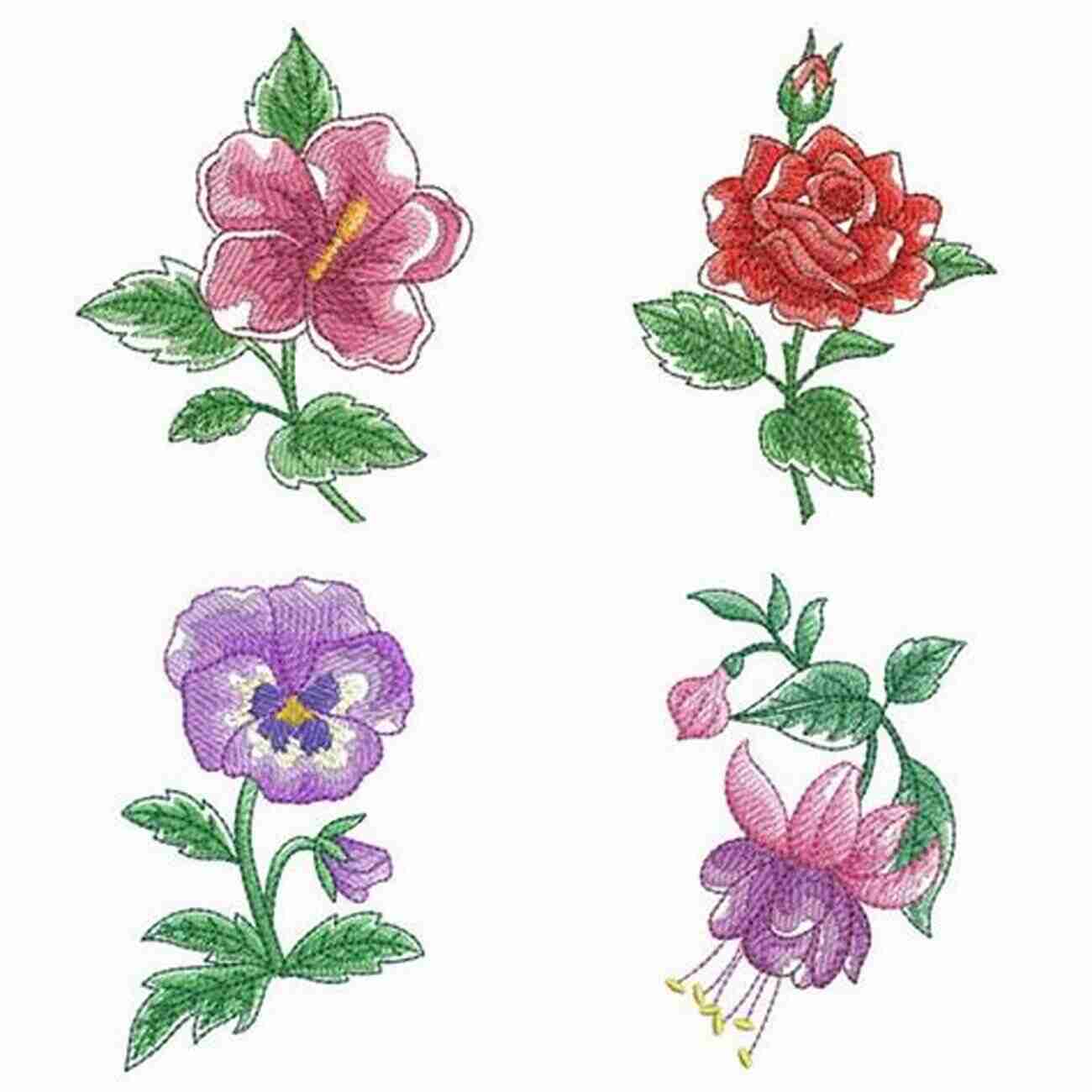 Watercolor Bloom Botanical Embroidery Designs Botanical Embroidery: 25 Designs To Mix Match: 4 Elegant Projects