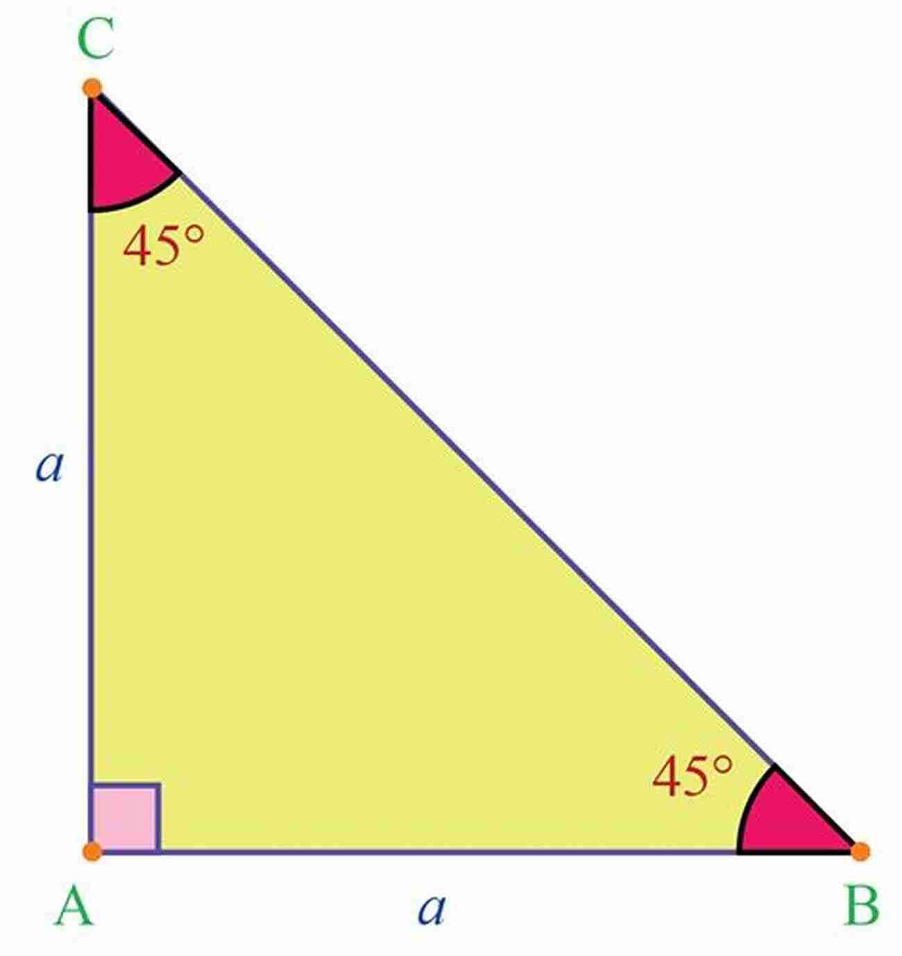 Right Triangle With Angles And Sides Labeled Trigonometry Trigonometric Functions And Equations