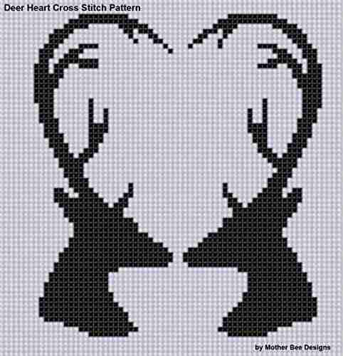 Deer Heart Cross Stitch Pattern